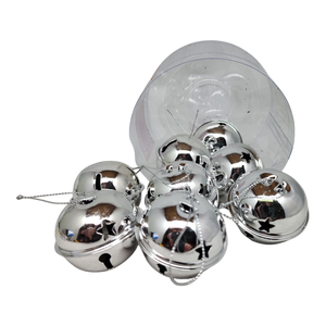 Jingle Bells (8 pack) - 50mm - Silver
