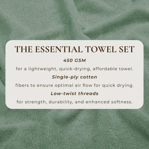 Cotton Terry Bath Towel Set - Cooper Collection