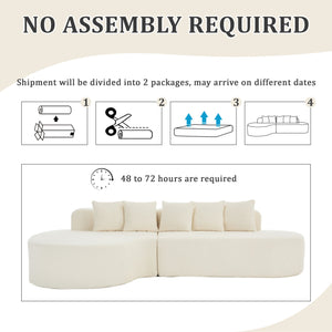 Boneless Couches for Living Room - White