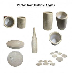 10 Pieces Luxury Natural Marble Dining Room Accessories Set