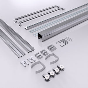 Modern Semi Frameless Double Sliding Shower Door