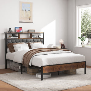 Full Size Wooden Platform Bed Frame