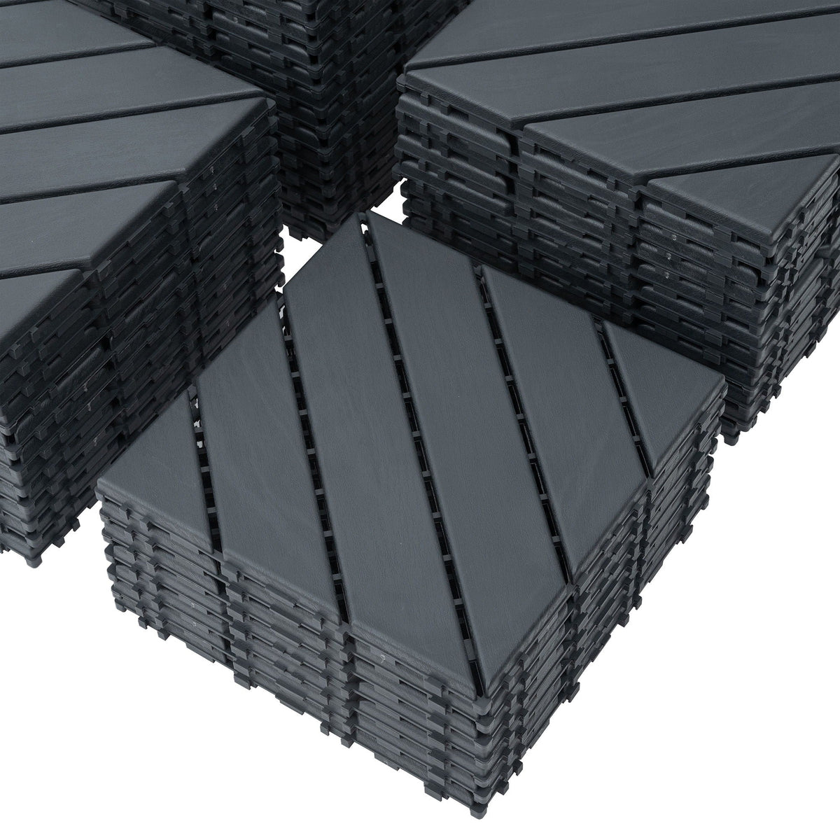 Durable Plastic Interlocking Deck Tiles, Waterproof Outdoor And Indoor Use
