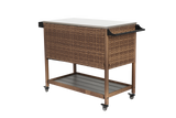 Outdoor Wicker Bar Cart