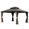 10' x 14' Hardtop Gazebo with Galvanized Steel Double Roof