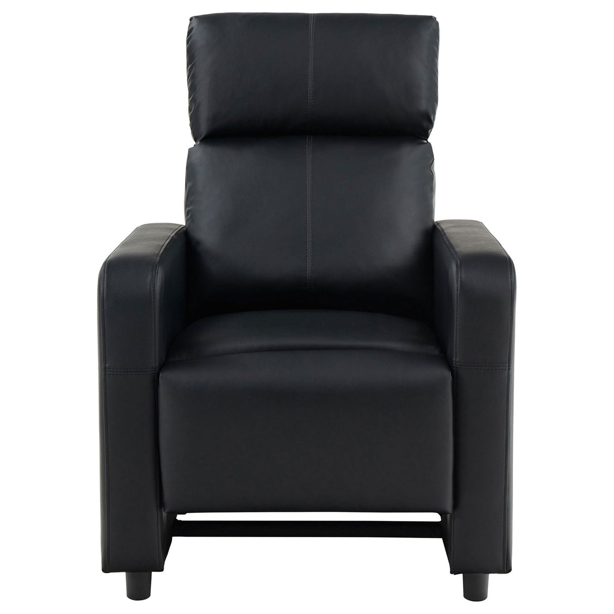 Warren - 4 Seater Home Theater With Wedge Console Recliners - Black