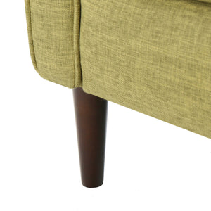 Mid-Century Modern Recliner With Button Tufted Waffle Stitch