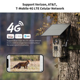4K Hunting Trail Camera with 4G Live View, Solar Powered & Auto Night Vision