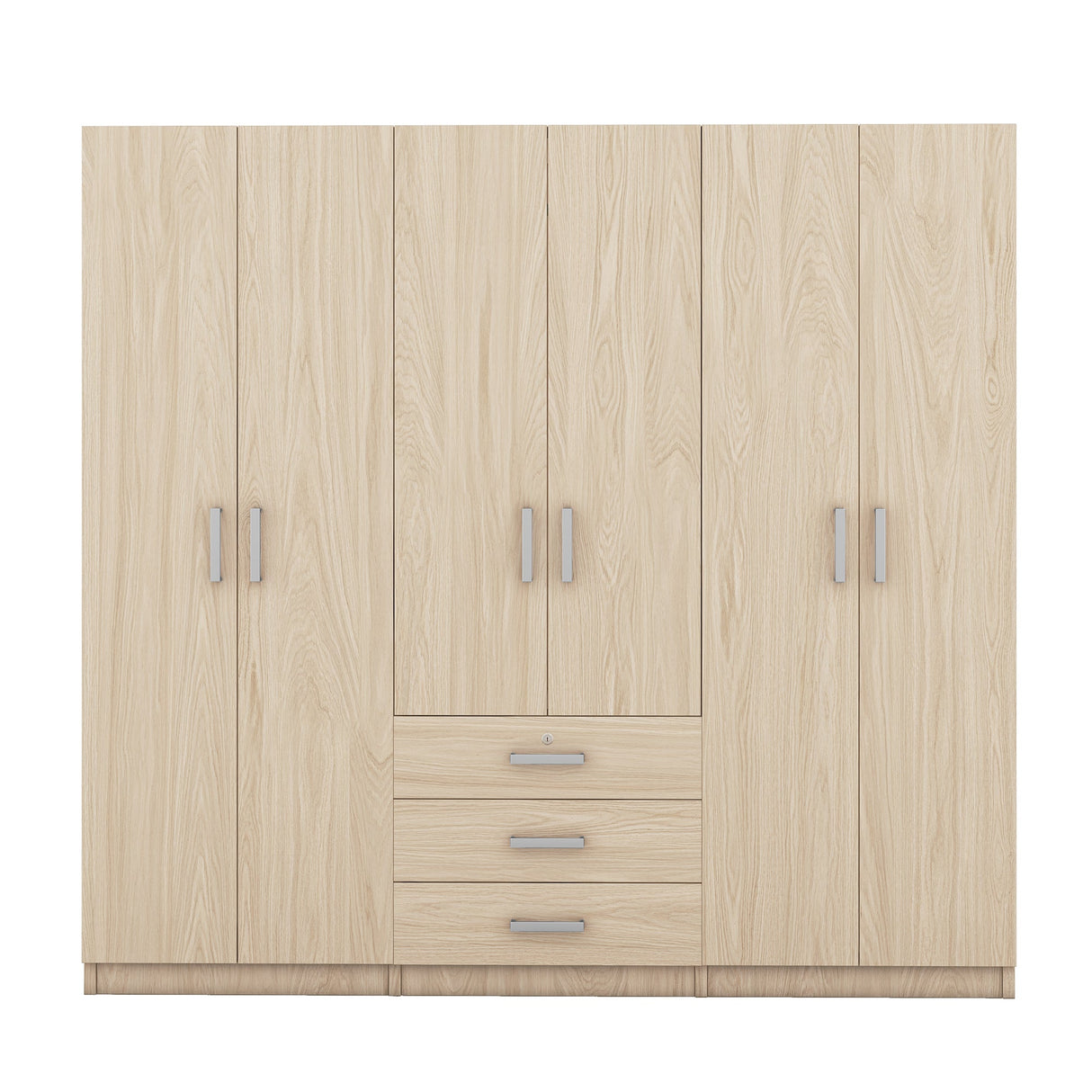 6-Doors Wooden Wardrobe Storage for Bedroom