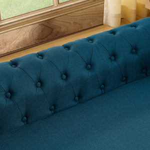 Elegant Rectangular Pet Bed for Big and Oversized Dogs - Dark Blue