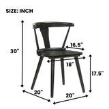 Modern Farmhouse Wood Dining Chairs, Set of 2