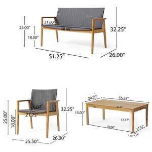 Bryan Chat Set Outdoor Furniture Frame - Teak