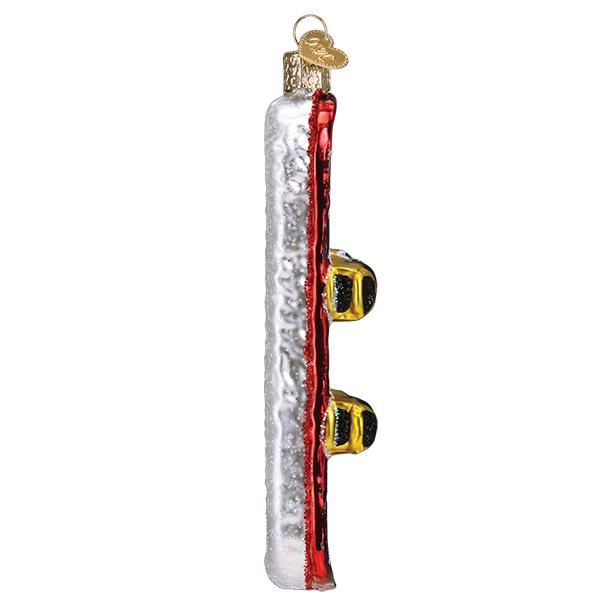 Snowboard Glass Ornament