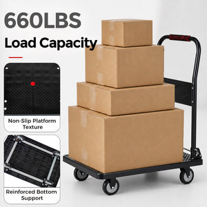 35-3/4" Long x 24" Wide Platform Truck - Foldable Handcart