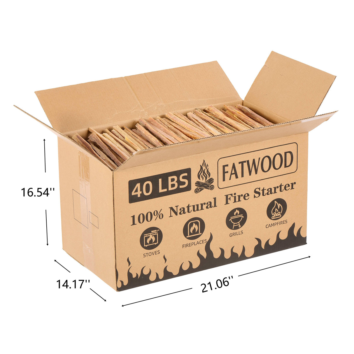 40 Lbs Fatwood Fire Starter Sticks