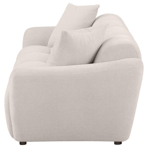 Destino Chenille Upholstered Splayed Arm Sofa Greige