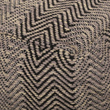 Barracuda - Handcrafted Cotton Pouf With Chevron Pattern - Brown / Beige