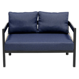 U_Style Multi-person Outdoor Iron Sofa Set with Table