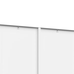 Bookcase Tall With 2 Doors & 2 Drawers, Fixed Open Shelves - White