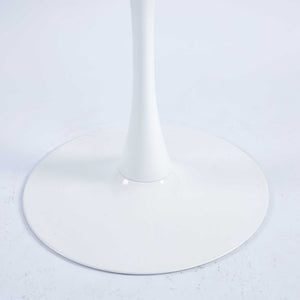 Table Mid-Century Dining Table For 4-6 People With Round Table Top, Pedestal Dining Table, End Table Leisure Coffee Table