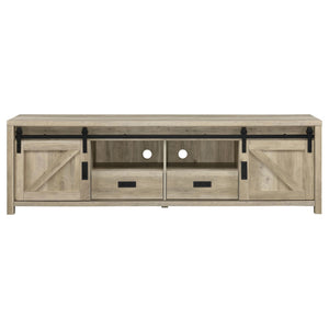 Madra 2-door Engineered Wood 79-inch TV Stand Distressed Pine