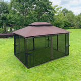 Gazebo tent with double roof & mosquito net