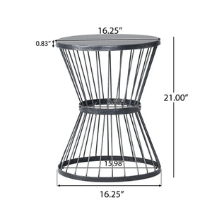 Lassen - Modern Outdoor Side Table with Hourglass Design