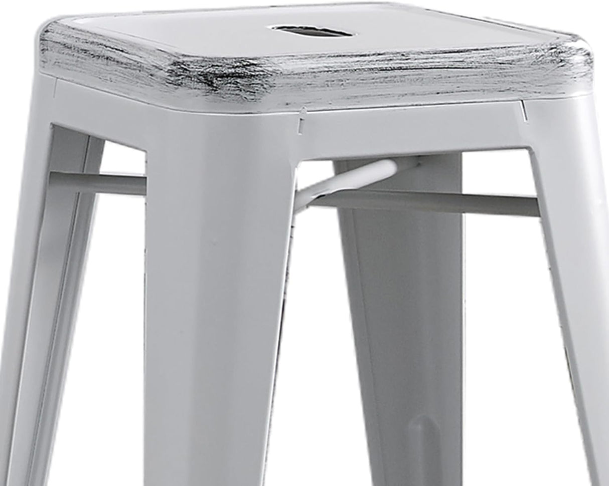Backless Modern Industrial Bar Stools (Set of 2)
