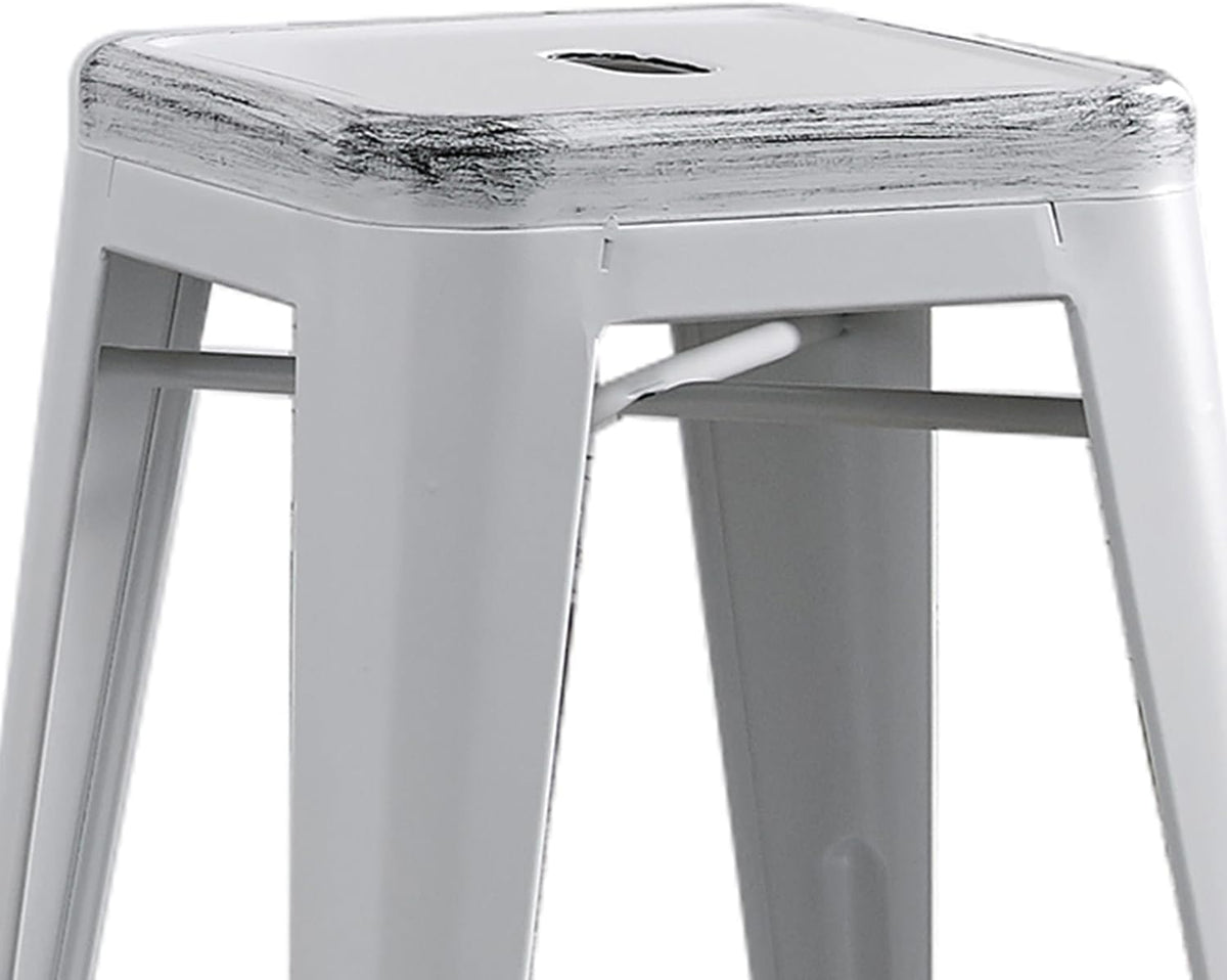 Backless Modern Industrial Bar Stools (Set of 2)