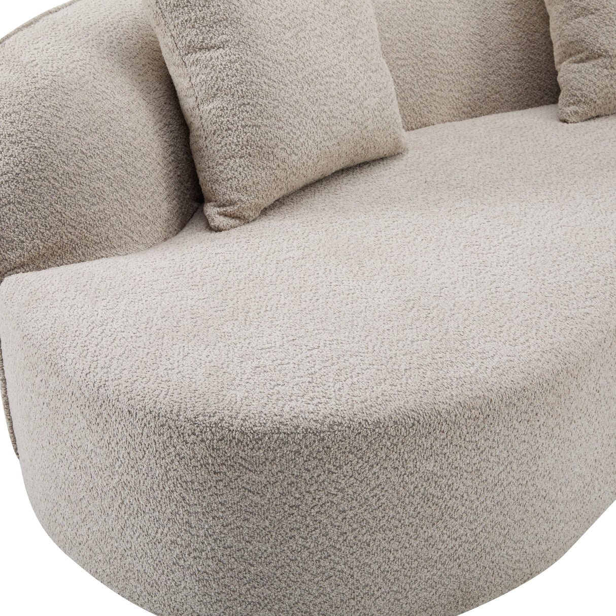 126" Curved Sectional Sofa (Almond-D28 Full Foam)