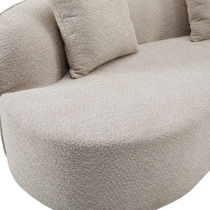 126" Curved Sectional Sofa (Almond-D28 Full Foam)