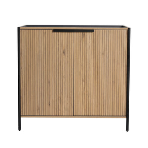 Light Brown Contemporary Freestanding Bathroom Vanity with Adjustable Shelves