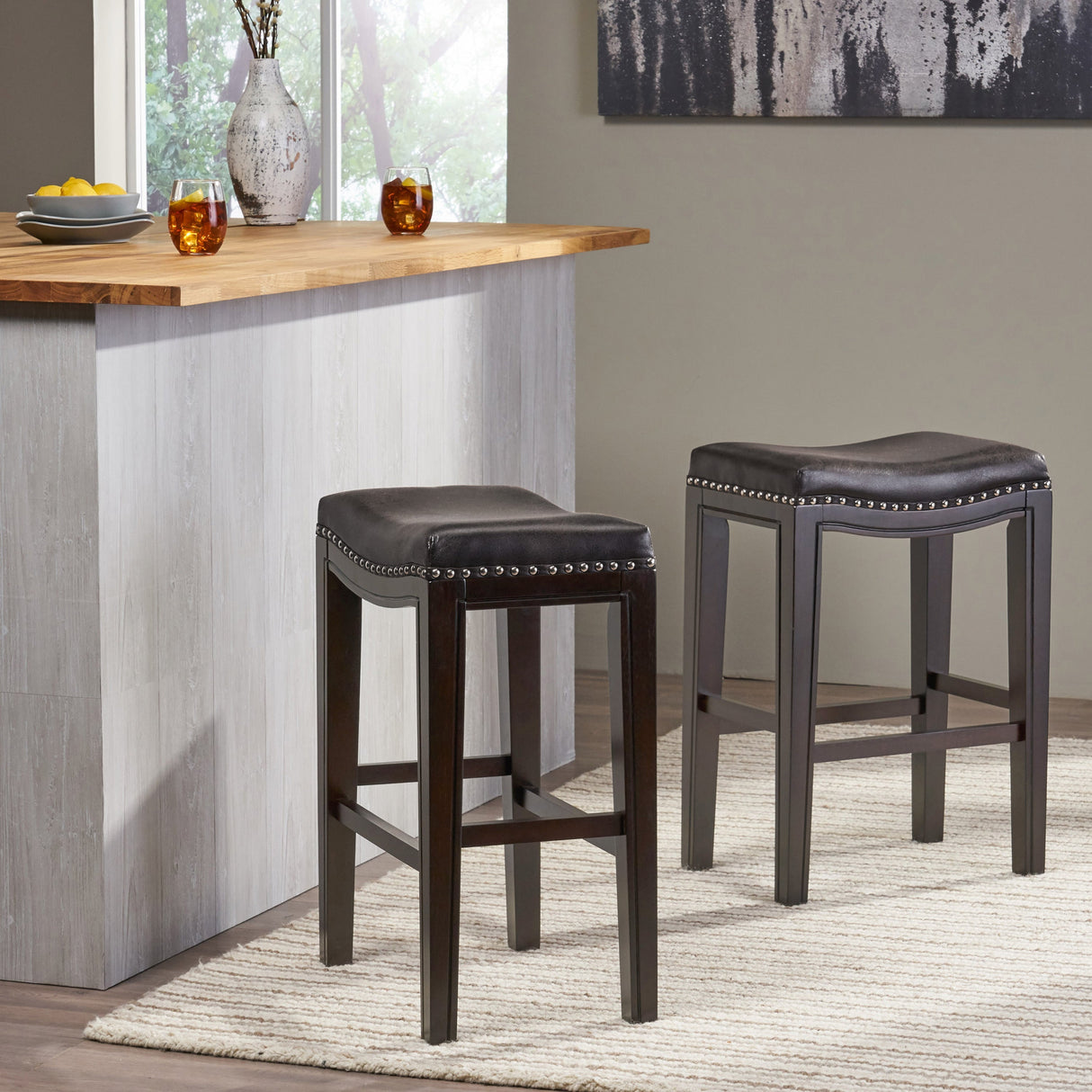 Tiffin Studded Counter Stool MP2 (Set of 2)