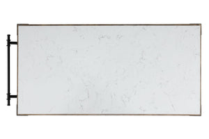 Alforvott - Kitchen Island - Marble Top & Weathered Gray