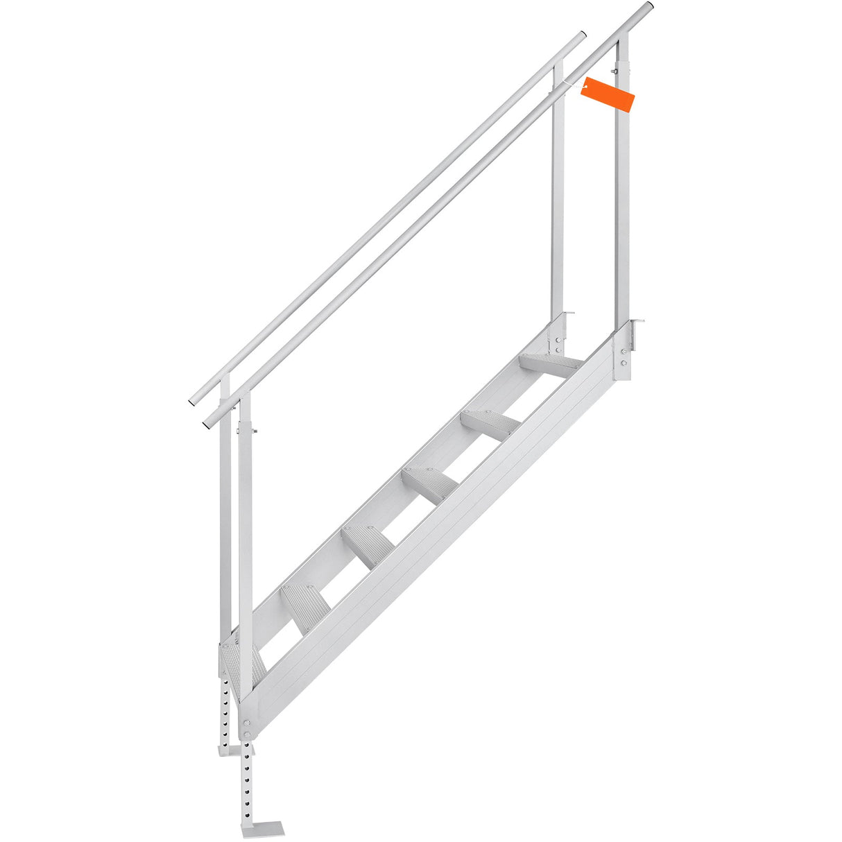 Dock Ladder, 43''-51'' Adjustable Height, 6 Steps with Dual Handrails