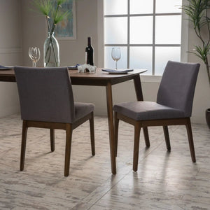 Contemporary Fabric Comfort Dining Chairs (Set of 2)