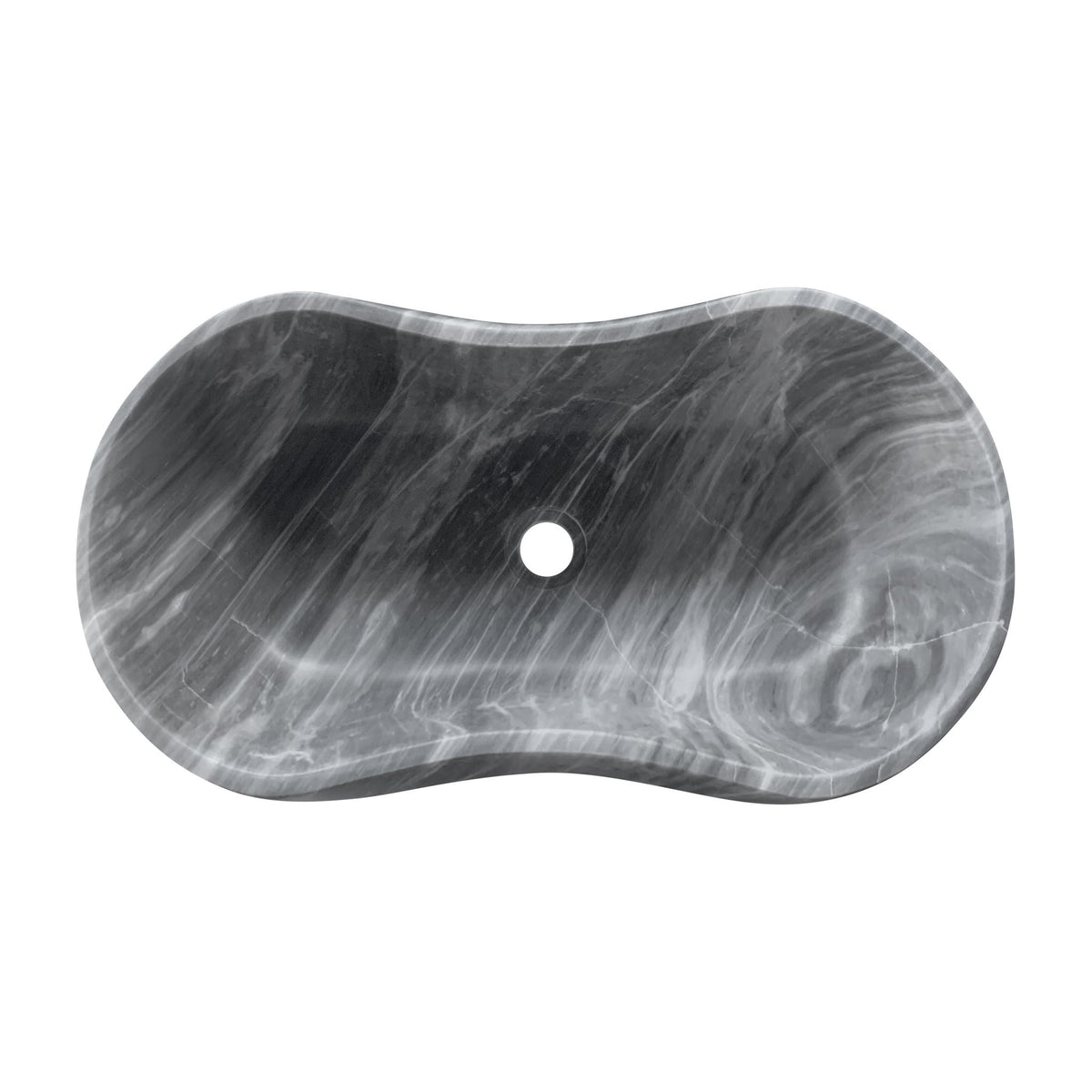 Bathroom Vessel Sink With Wavy Design