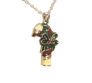 Crystal Candy Cane Necklace
