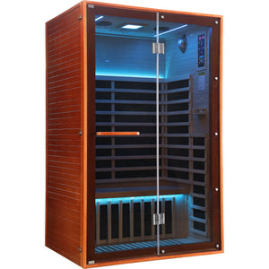 Double Sauna Room With Carbon Heating Plates - American White Oak