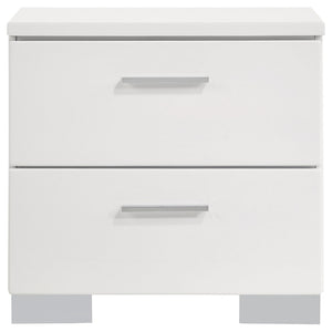 Felicity 2-drawer Nightstand White High Gloss
