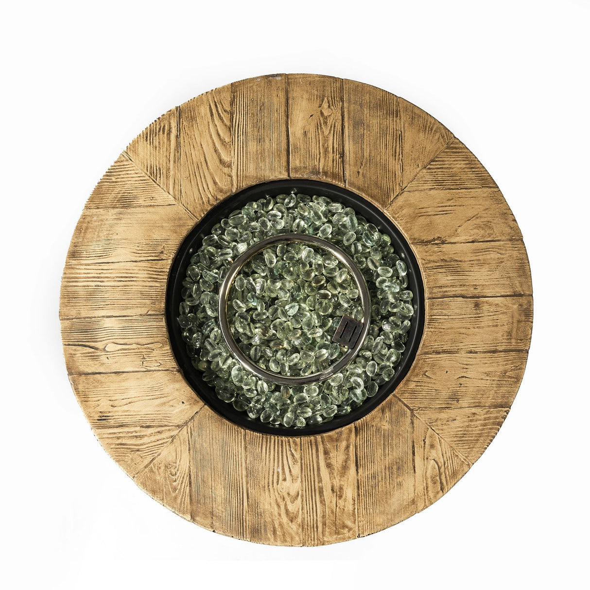 30" Propane Gas Fire Pit Table with Imitation Wood Grain Finish