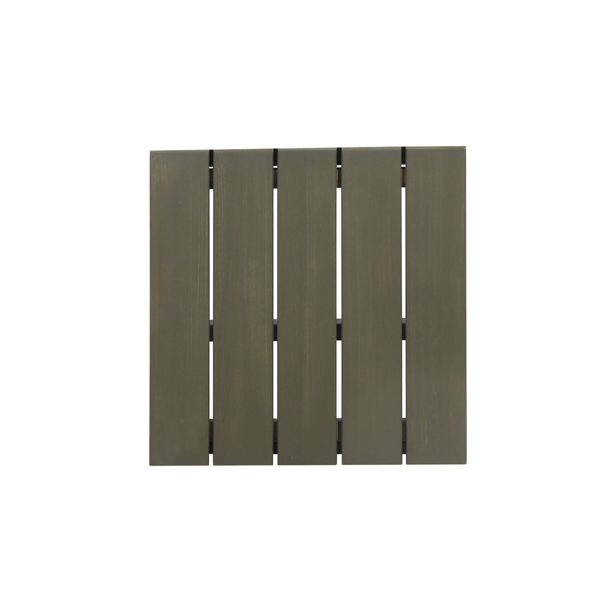 Outdoor Bar Stool With Slat Design And Metal Frame (Set of 2)