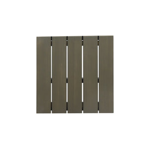 Outdoor Bar Stool With Slat Design And Metal Frame (Set of 2)