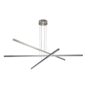 48" Modern LED Chandelier - Geometric 3-Arm Design
