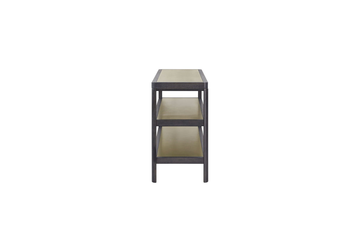 Console Table With Insets - Black
