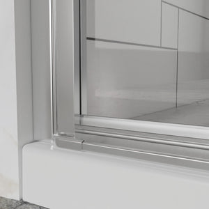 Frameless Bi Fold Shower Doors 30" W X 72" H - Chrome