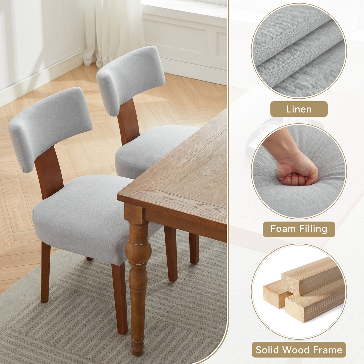 Set of 2 Dining Chairs