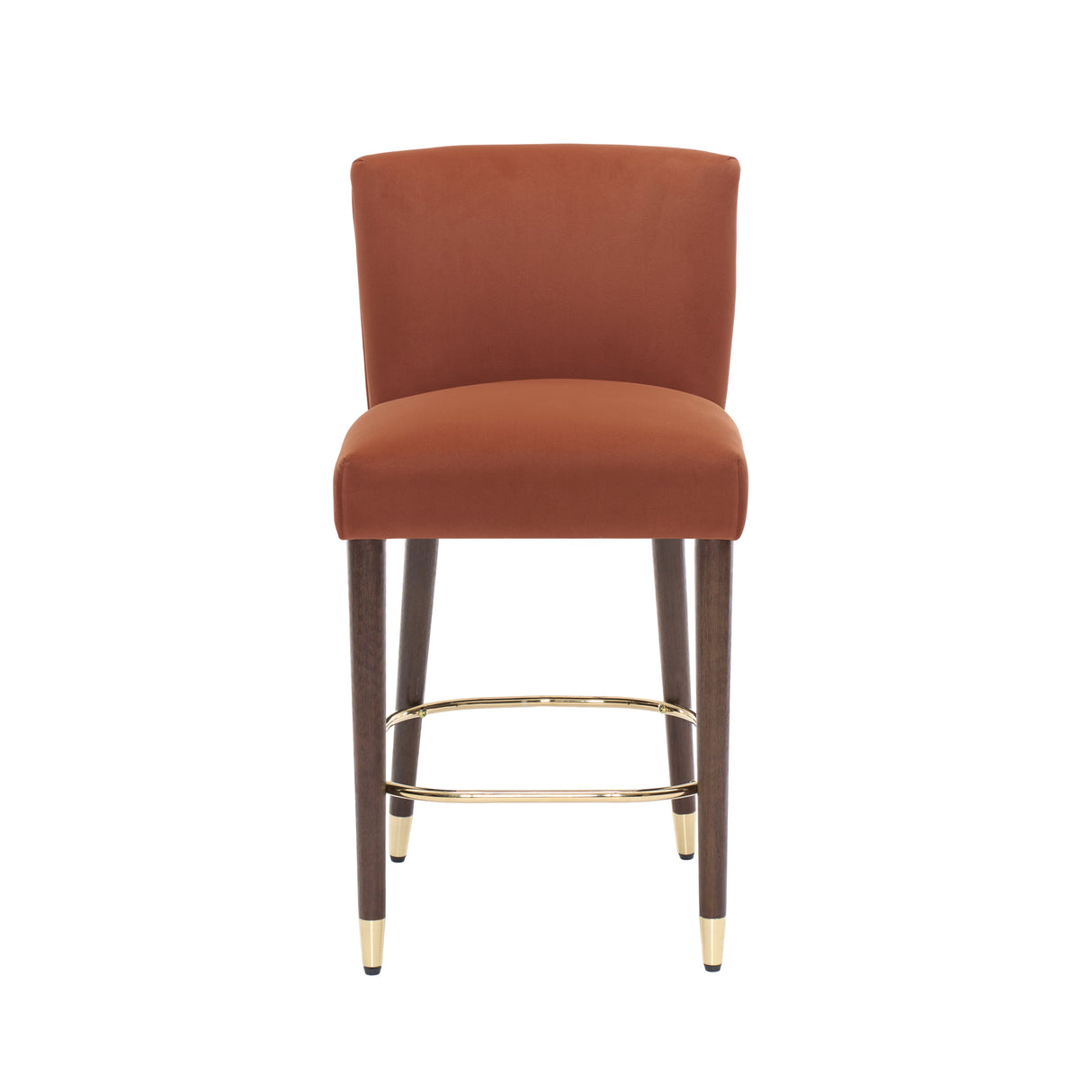 27-Inch Modern Counter Stool with Fabric Seat and Footrest