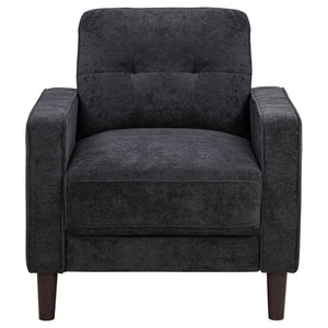 Bowen II Fabric Upholstered Track Arm Chair Steel Grey
