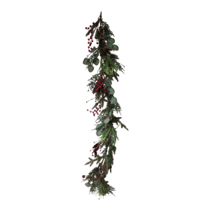 Festive Greenery Garland - 5 Feet long